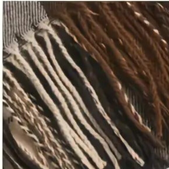 BLUE PLAID SCARF - Picture 3 of 4